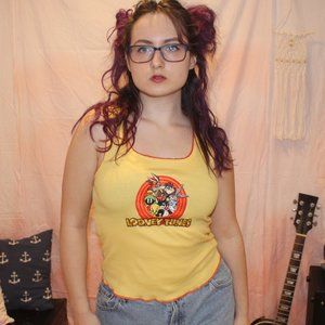 Retro Yellow Looney Tunes Tank